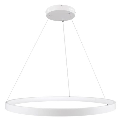 kelvo® NEMESIS KLV-101-0212 Κρεμαστό Φωτιστικό Οροφής LED 67W 6700lm 180° AC 220-240V IP20 Ρυθμιζόμενο Λευκό CCT με Χειριστήριο από 2700K έως 6000K Dimmable – Lumileds SMD Chip – Λευκό Ματ – Μ80 x Π80 x Υ4cm – 3 Χρόνια Εγγύηση