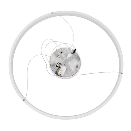 kelvo® NEMESIS KLV-101-0212 Κρεμαστό Φωτιστικό Οροφής LED 67W 6700lm 180° AC 220-240V IP20 Ρυθμιζόμενο Λευκό CCT με Χειριστήριο από 2700K έως 6000K Dimmable – Lumileds SMD Chip – Λευκό Ματ – Μ80 x Π80 x Υ4cm – 3 Χρόνια Εγγύηση