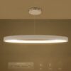 kelvo® NEMESIS KLV-101-0212 Κρεμαστό Φωτιστικό Οροφής LED 67W 6700lm 180° AC 220-240V IP20 Ρυθμιζόμενο Λευκό CCT με Χειριστήριο από 2700K έως 6000K Dimmable – Lumileds SMD Chip – Λευκό Ματ – Μ80 x Π80 x Υ4cm – 3 Χρόνια Εγγύηση