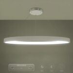 kelvo® NEMESIS KLV-101-0212 Κρεμαστό Φωτιστικό Οροφής LED 67W 6700lm 180° AC 220-240V IP20 Ρυθμιζόμενο Λευκό CCT με Χειριστήριο από 2700K έως 6000K Dimmable – Lumileds SMD Chip – Λευκό Ματ – Μ80 x Π80 x Υ4cm – 3 Χρόνια Εγγύηση