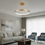 kelvo® NEMESIS KLV-101-0213 Κρεμαστό Φωτιστικό Οροφής LED 67W 6700lm 180° AC 220-240V IP20 Ρυθμιζόμενο Λευκό CCT με Χειριστήριο από 2700K έως 6000K Dimmable – Lumileds SMD Chip – Χρυσό Πλατίνα – Μ80 x Π80 x Υ4cm – 3 Χρόνια Εγγύηση