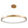 kelvo® NEMESIS KLV-101-0213 Κρεμαστό Φωτιστικό Οροφής LED 67W 6700lm 180° AC 220-240V IP20 Ρυθμιζόμενο Λευκό CCT με Χειριστήριο από 2700K έως 6000K Dimmable – Lumileds SMD Chip – Χρυσό Πλατίνα – Μ80 x Π80 x Υ4cm – 3 Χρόνια Εγγύηση