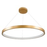kelvo® NEMESIS KLV-101-0213 Κρεμαστό Φωτιστικό Οροφής LED 67W 6700lm 180° AC 220-240V IP20 Ρυθμιζόμενο Λευκό CCT με Χειριστήριο από 2700K έως 6000K Dimmable – Lumileds SMD Chip – Χρυσό Πλατίνα – Μ80 x Π80 x Υ4cm – 3 Χρόνια Εγγύηση