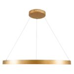 kelvo® NEMESIS KLV-101-0213 Κρεμαστό Φωτιστικό Οροφής LED 67W 6700lm 180° AC 220-240V IP20 Ρυθμιζόμενο Λευκό CCT με Χειριστήριο από 2700K έως 6000K Dimmable – Lumileds SMD Chip – Χρυσό Πλατίνα – Μ80 x Π80 x Υ4cm – 3 Χρόνια Εγγύηση