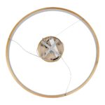 kelvo® NEMESIS KLV-101-0213 Κρεμαστό Φωτιστικό Οροφής LED 67W 6700lm 180° AC 220-240V IP20 Ρυθμιζόμενο Λευκό CCT με Χειριστήριο από 2700K έως 6000K Dimmable – Lumileds SMD Chip – Χρυσό Πλατίνα – Μ80 x Π80 x Υ4cm – 3 Χρόνια Εγγύηση