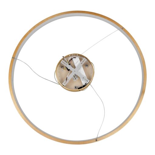 kelvo® NEMESIS KLV-101-0213 Κρεμαστό Φωτιστικό Οροφής LED 67W 6700lm 180° AC 220-240V IP20 Ρυθμιζόμενο Λευκό CCT με Χειριστήριο από 2700K έως 6000K Dimmable – Lumileds SMD Chip – Χρυσό Πλατίνα – Μ80 x Π80 x Υ4cm – 3 Χρόνια Εγγύηση