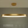 kelvo® NEMESIS KLV-101-0213 Κρεμαστό Φωτιστικό Οροφής LED 67W 6700lm 180° AC 220-240V IP20 Ρυθμιζόμενο Λευκό CCT με Χειριστήριο από 2700K έως 6000K Dimmable – Lumileds SMD Chip – Χρυσό Πλατίνα – Μ80 x Π80 x Υ4cm – 3 Χρόνια Εγγύηση