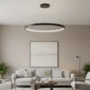 kelvo® NEMESIS KLV-101-0214 Κρεμαστό Φωτιστικό Οροφής LED 75W 7500lm 180° AC 220-240V IP20 Ρυθμιζόμενο Λευκό CCT με Χειριστήριο από 2700K έως 6000K Dimmable – Lumileds SMD Chip – Μαύρο Ματ – Μ100 x Π100 x Υ4cm – 3 Χρόνια Εγγύηση