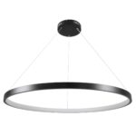 kelvo® NEMESIS KLV-101-0214 Κρεμαστό Φωτιστικό Οροφής LED 75W 7500lm 180° AC 220-240V IP20 Ρυθμιζόμενο Λευκό CCT με Χειριστήριο από 2700K έως 6000K Dimmable – Lumileds SMD Chip – Μαύρο Ματ – Μ100 x Π100 x Υ4cm – 3 Χρόνια Εγγύηση