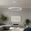 kelvo® NEMESIS KLV-101-0215 Κρεμαστό Φωτιστικό Οροφής LED 75W 7500lm 180° AC 220-240V IP20 Ρυθμιζόμενο Λευκό CCT με Χειριστήριο από 2700K έως 6000K Dimmable – Lumileds SMD Chip – Λευκό Ματ – Μ100 x Π100 x Υ4cm – 3 Χρόνια Εγγύηση