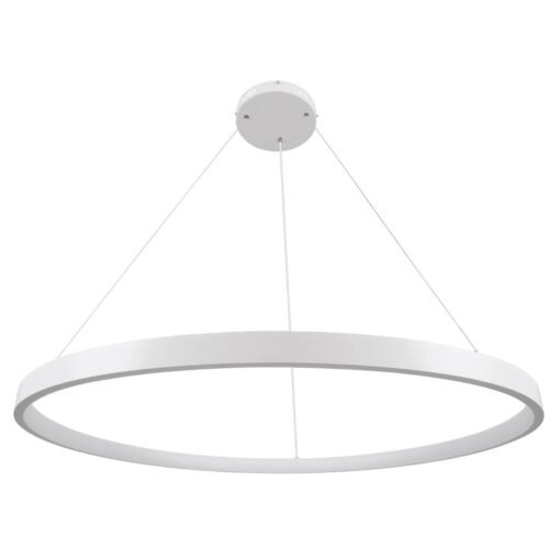 kelvo® NEMESIS KLV-101-0215 Κρεμαστό Φωτιστικό Οροφής LED 75W 7500lm 180° AC 220-240V IP20 Ρυθμιζόμενο Λευκό CCT με Χειριστήριο από 2700K έως 6000K Dimmable – Lumileds SMD Chip – Λευκό Ματ – Μ100 x Π100 x Υ4cm – 3 Χρόνια Εγγύηση