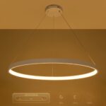 kelvo® NEMESIS KLV-101-0215 Κρεμαστό Φωτιστικό Οροφής LED 75W 7500lm 180° AC 220-240V IP20 Ρυθμιζόμενο Λευκό CCT με Χειριστήριο από 2700K έως 6000K Dimmable – Lumileds SMD Chip – Λευκό Ματ – Μ100 x Π100 x Υ4cm – 3 Χρόνια Εγγύηση