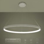 kelvo® NEMESIS KLV-101-0215 Κρεμαστό Φωτιστικό Οροφής LED 75W 7500lm 180° AC 220-240V IP20 Ρυθμιζόμενο Λευκό CCT με Χειριστήριο από 2700K έως 6000K Dimmable – Lumileds SMD Chip – Λευκό Ματ – Μ100 x Π100 x Υ4cm – 3 Χρόνια Εγγύηση