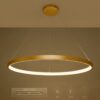 kelvo® NEMESIS KLV-101-0216 Κρεμαστό Φωτιστικό Οροφής LED 75W 7500lm 180° AC 220-240V IP20 Ρυθμιζόμενο Λευκό CCT με Χειριστήριο από 2700K έως 6000K Dimmable – Lumileds SMD Chip – Χρυσό Πλατίνα – Μ100 x Π100 x Υ4cm – 3 Χρόνια Εγγύηση