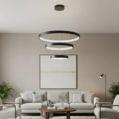 kelvo® NEMESIS KLV-101-0217 Κρεμαστό Φωτιστικό Οροφής LED 100W 10000lm 180° AC 220-240V IP20 Ρυθμιζόμενο Λευκό CCT με Χειριστήριο από 2700K έως 6000K Dimmable – Lumileds SMD Chip – Μαύρο Ματ – Μ60 x Π60 x Υ60cm – 3 Χρόνια Εγγύηση