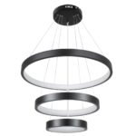 kelvo® NEMESIS KLV-101-0217 Κρεμαστό Φωτιστικό Οροφής LED 100W 10000lm 180° AC 220-240V IP20 Ρυθμιζόμενο Λευκό CCT με Χειριστήριο από 2700K έως 6000K Dimmable – Lumileds SMD Chip – Μαύρο Ματ – Μ60 x Π60 x Υ60cm – 3 Χρόνια Εγγύηση