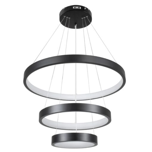 kelvo® NEMESIS KLV-101-0217 Κρεμαστό Φωτιστικό Οροφής LED 100W 10000lm 180° AC 220-240V IP20 Ρυθμιζόμενο Λευκό CCT με Χειριστήριο από 2700K έως 6000K Dimmable – Lumileds SMD Chip – Μαύρο Ματ – Μ60 x Π60 x Υ60cm – 3 Χρόνια Εγγύηση