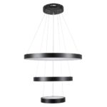 kelvo® NEMESIS KLV-101-0217 Κρεμαστό Φωτιστικό Οροφής LED 100W 10000lm 180° AC 220-240V IP20 Ρυθμιζόμενο Λευκό CCT με Χειριστήριο από 2700K έως 6000K Dimmable – Lumileds SMD Chip – Μαύρο Ματ – Μ60 x Π60 x Υ60cm – 3 Χρόνια Εγγύηση