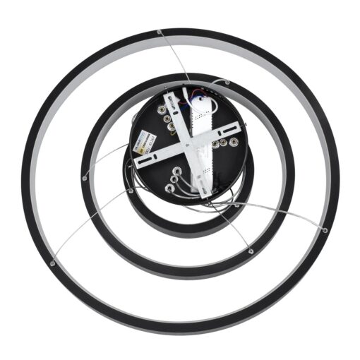 kelvo® NEMESIS KLV-101-0217 Κρεμαστό Φωτιστικό Οροφής LED 100W 10000lm 180° AC 220-240V IP20 Ρυθμιζόμενο Λευκό CCT με Χειριστήριο από 2700K έως 6000K Dimmable – Lumileds SMD Chip – Μαύρο Ματ – Μ60 x Π60 x Υ60cm – 3 Χρόνια Εγγύηση