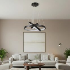 kelvo® NEMESIS KLV-101-0217-V2 Κρεμαστό Φωτιστικό Οροφής LED 100W 10000lm 180° AC 220-240V IP20 Ρυθμιζόμενο Λευκό CCT με Χειριστήριο από 2700K έως 6000K Dimmable – Lumileds SMD Chip – Μαύρο Ματ – Μ60 x Π60 x Υ60cm – 3 Χρόνια Εγγύηση