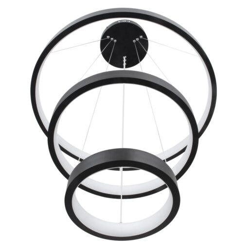 kelvo® NEMESIS KLV-101-0217-V2 Κρεμαστό Φωτιστικό Οροφής LED 100W 10000lm 180° AC 220-240V IP20 Ρυθμιζόμενο Λευκό CCT με Χειριστήριο από 2700K έως 6000K Dimmable – Lumileds SMD Chip – Μαύρο Ματ – Μ60 x Π60 x Υ60cm – 3 Χρόνια Εγγύηση