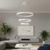 kelvo® NEMESIS KLV-101-0218 Κρεμαστό Φωτιστικό Οροφής LED 100W 10000lm 180° AC 220-240V IP20 Ρυθμιζόμενο Λευκό CCT με Χειριστήριο από 2700K έως 6000K Dimmable – Lumileds SMD Chip – Λευκό Ματ – Μ60 x Π60 x Υ60cm – 3 Χρόνια Εγγύηση
