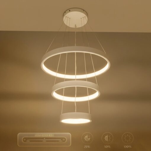 kelvo® NEMESIS KLV-101-0218-V2 Κρεμαστό Φωτιστικό Οροφής LED 100W 10000lm 180° AC 220-240V IP20 Ρυθμιζόμενο Λευκό CCT με Χειριστήριο από 2700K έως 6000K Dimmable – Lumileds SMD Chip – Λευκό Ματ – Μ60 x Π60 x Υ60cm – 3 Χρόνια Εγγύηση