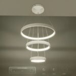 kelvo® NEMESIS KLV-101-0218-V2 Κρεμαστό Φωτιστικό Οροφής LED 100W 10000lm 180° AC 220-240V IP20 Ρυθμιζόμενο Λευκό CCT με Χειριστήριο από 2700K έως 6000K Dimmable – Lumileds SMD Chip – Λευκό Ματ – Μ60 x Π60 x Υ60cm – 3 Χρόνια Εγγύηση