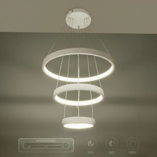kelvo® NEMESIS KLV-101-0218-V2 Κρεμαστό Φωτιστικό Οροφής LED 100W 10000lm 180° AC 220-240V IP20 Ρυθμιζόμενο Λευκό CCT με Χειριστήριο από 2700K έως 6000K Dimmable – Lumileds SMD Chip – Λευκό Ματ – Μ60 x Π60 x Υ60cm – 3 Χρόνια Εγγύηση