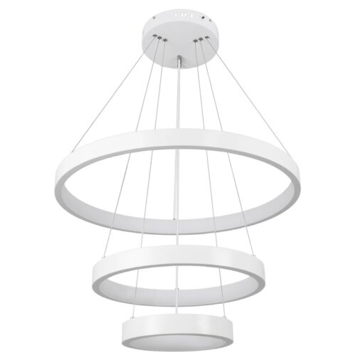 kelvo® NEMESIS KLV-101-0218-V2 Κρεμαστό Φωτιστικό Οροφής LED 100W 10000lm 180° AC 220-240V IP20 Ρυθμιζόμενο Λευκό CCT με Χειριστήριο από 2700K έως 6000K Dimmable – Lumileds SMD Chip – Λευκό Ματ – Μ60 x Π60 x Υ60cm – 3 Χρόνια Εγγύηση