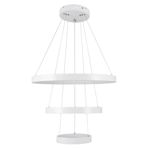 kelvo® NEMESIS KLV-101-0218-V2 Κρεμαστό Φωτιστικό Οροφής LED 100W 10000lm 180° AC 220-240V IP20 Ρυθμιζόμενο Λευκό CCT με Χειριστήριο από 2700K έως 6000K Dimmable – Lumileds SMD Chip – Λευκό Ματ – Μ60 x Π60 x Υ60cm – 3 Χρόνια Εγγύηση