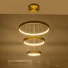 kelvo® NEMESIS KLV-101-0219 Κρεμαστό Φωτιστικό Οροφής LED 100W 10000lm 180° AC 220-240V IP20 Ρυθμιζόμενο Λευκό CCT με Χειριστήριο από 2700K έως 6000K Dimmable – Lumileds SMD Chip – Χρυσό Πλατίνα – Μ60 x Π60 x Υ60cm – 3 Χρόνια Εγγύηση