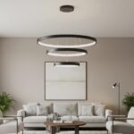 kelvo® NEMESIS KLV-101-0220 Κρεμαστό Φωτιστικό Οροφής LED 120W 12000lm 180° AC 220-240V IP20 Ρυθμιζόμενο Λευκό CCT με Χειριστήριο από 2700K έως 6000K Dimmable – Lumileds SMD Chip – Μαύρο Ματ – Μ80 x Π80 x Υ80cm – 3 Χρόνια Εγγύηση