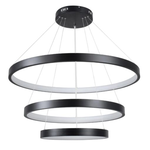 kelvo® NEMESIS KLV-101-0220 Κρεμαστό Φωτιστικό Οροφής LED 120W 12000lm 180° AC 220-240V IP20 Ρυθμιζόμενο Λευκό CCT με Χειριστήριο από 2700K έως 6000K Dimmable – Lumileds SMD Chip – Μαύρο Ματ – Μ80 x Π80 x Υ80cm – 3 Χρόνια Εγγύηση