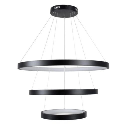 kelvo® NEMESIS KLV-101-0220 Κρεμαστό Φωτιστικό Οροφής LED 120W 12000lm 180° AC 220-240V IP20 Ρυθμιζόμενο Λευκό CCT με Χειριστήριο από 2700K έως 6000K Dimmable – Lumileds SMD Chip – Μαύρο Ματ – Μ80 x Π80 x Υ80cm – 3 Χρόνια Εγγύηση