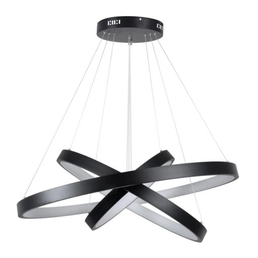 kelvo® NEMESIS KLV-101-0220 Κρεμαστό Φωτιστικό Οροφής LED 120W 12000lm 180° AC 220-240V IP20 Ρυθμιζόμενο Λευκό CCT με Χειριστήριο από 2700K έως 6000K Dimmable – Lumileds SMD Chip – Μαύρο Ματ – Μ80 x Π80 x Υ80cm – 3 Χρόνια Εγγύηση