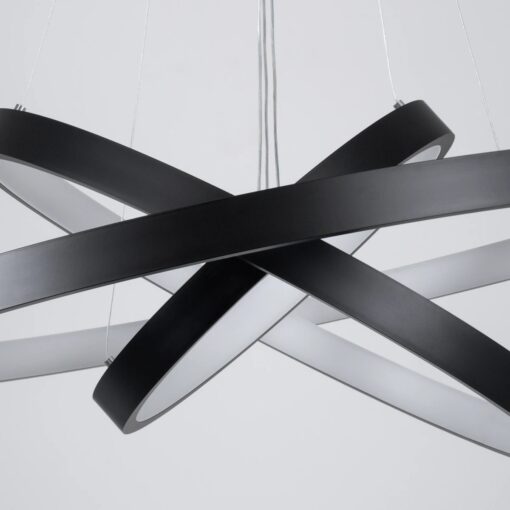 kelvo® NEMESIS KLV-101-0220 Κρεμαστό Φωτιστικό Οροφής LED 120W 12000lm 180° AC 220-240V IP20 Ρυθμιζόμενο Λευκό CCT με Χειριστήριο από 2700K έως 6000K Dimmable – Lumileds SMD Chip – Μαύρο Ματ – Μ80 x Π80 x Υ80cm – 3 Χρόνια Εγγύηση