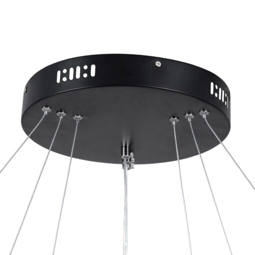 kelvo® NEMESIS KLV-101-0220 Κρεμαστό Φωτιστικό Οροφής LED 120W 12000lm 180° AC 220-240V IP20 Ρυθμιζόμενο Λευκό CCT με Χειριστήριο από 2700K έως 6000K Dimmable – Lumileds SMD Chip – Μαύρο Ματ – Μ80 x Π80 x Υ80cm – 3 Χρόνια Εγγύηση