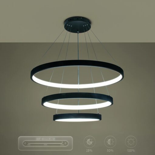 kelvo® NEMESIS KLV-101-0220 Κρεμαστό Φωτιστικό Οροφής LED 120W 12000lm 180° AC 220-240V IP20 Ρυθμιζόμενο Λευκό CCT με Χειριστήριο από 2700K έως 6000K Dimmable – Lumileds SMD Chip – Μαύρο Ματ – Μ80 x Π80 x Υ80cm – 3 Χρόνια Εγγύηση