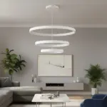 kelvo® NEMESIS KLV-101-0221 Κρεμαστό Φωτιστικό Οροφής LED 120W 12000lm 180° AC 220-240V IP20 Ρυθμιζόμενο Λευκό CCT με Χειριστήριο από 2700K έως 6000K Dimmable – Lumileds SMD Chip – Λευκό Ματ – Μ80 x Π80 x Υ80cm – 3 Χρόνια Εγγύηση