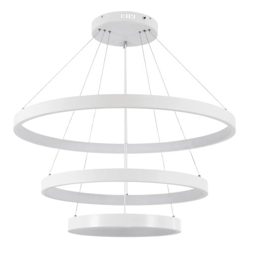 kelvo® NEMESIS KLV-101-0221 Κρεμαστό Φωτιστικό Οροφής LED 120W 12000lm 180° AC 220-240V IP20 Ρυθμιζόμενο Λευκό CCT με Χειριστήριο από 2700K έως 6000K Dimmable – Lumileds SMD Chip – Λευκό Ματ – Μ80 x Π80 x Υ80cm – 3 Χρόνια Εγγύηση