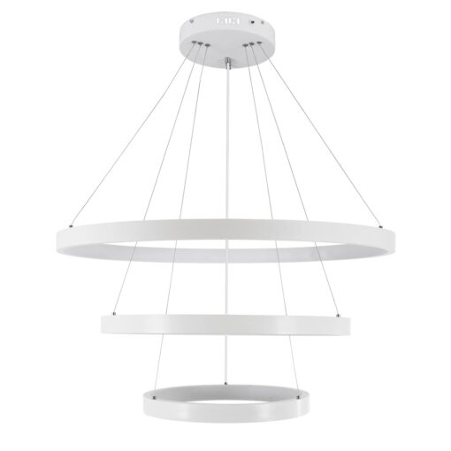 kelvo® NEMESIS KLV-101-0221 Κρεμαστό Φωτιστικό Οροφής LED 120W 12000lm 180° AC 220-240V IP20 Ρυθμιζόμενο Λευκό CCT με Χειριστήριο από 2700K έως 6000K Dimmable – Lumileds SMD Chip – Λευκό Ματ – Μ80 x Π80 x Υ80cm – 3 Χρόνια Εγγύηση
