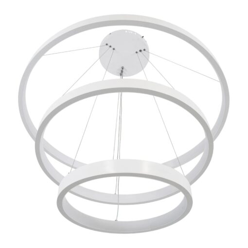 kelvo® NEMESIS KLV-101-0221 Κρεμαστό Φωτιστικό Οροφής LED 120W 12000lm 180° AC 220-240V IP20 Ρυθμιζόμενο Λευκό CCT με Χειριστήριο από 2700K έως 6000K Dimmable – Lumileds SMD Chip – Λευκό Ματ – Μ80 x Π80 x Υ80cm – 3 Χρόνια Εγγύηση