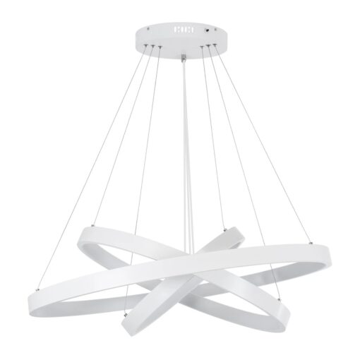 kelvo® NEMESIS KLV-101-0221 Κρεμαστό Φωτιστικό Οροφής LED 120W 12000lm 180° AC 220-240V IP20 Ρυθμιζόμενο Λευκό CCT με Χειριστήριο από 2700K έως 6000K Dimmable – Lumileds SMD Chip – Λευκό Ματ – Μ80 x Π80 x Υ80cm – 3 Χρόνια Εγγύηση