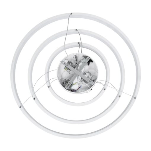 kelvo® NEMESIS KLV-101-0221 Κρεμαστό Φωτιστικό Οροφής LED 120W 12000lm 180° AC 220-240V IP20 Ρυθμιζόμενο Λευκό CCT με Χειριστήριο από 2700K έως 6000K Dimmable – Lumileds SMD Chip – Λευκό Ματ – Μ80 x Π80 x Υ80cm – 3 Χρόνια Εγγύηση