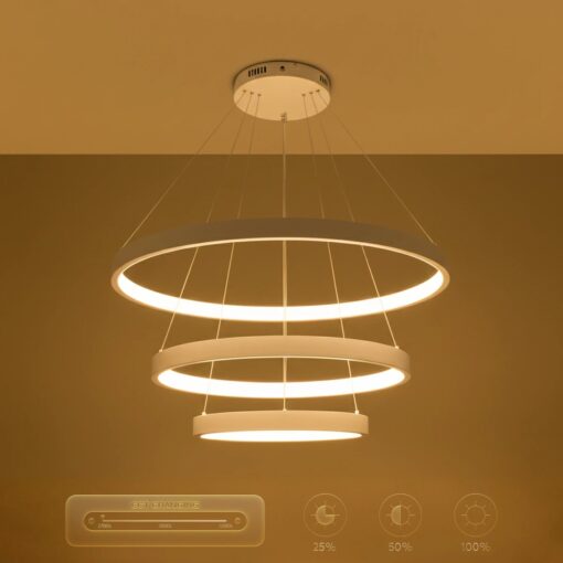kelvo® NEMESIS KLV-101-0221 Κρεμαστό Φωτιστικό Οροφής LED 120W 12000lm 180° AC 220-240V IP20 Ρυθμιζόμενο Λευκό CCT με Χειριστήριο από 2700K έως 6000K Dimmable – Lumileds SMD Chip – Λευκό Ματ – Μ80 x Π80 x Υ80cm – 3 Χρόνια Εγγύηση