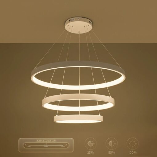 kelvo® NEMESIS KLV-101-0221 Κρεμαστό Φωτιστικό Οροφής LED 120W 12000lm 180° AC 220-240V IP20 Ρυθμιζόμενο Λευκό CCT με Χειριστήριο από 2700K έως 6000K Dimmable – Lumileds SMD Chip – Λευκό Ματ – Μ80 x Π80 x Υ80cm – 3 Χρόνια Εγγύηση