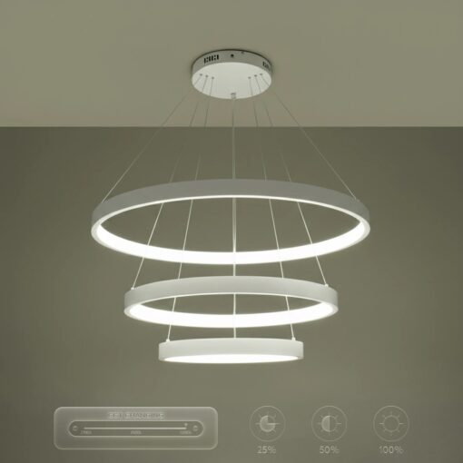 kelvo® NEMESIS KLV-101-0221 Κρεμαστό Φωτιστικό Οροφής LED 120W 12000lm 180° AC 220-240V IP20 Ρυθμιζόμενο Λευκό CCT με Χειριστήριο από 2700K έως 6000K Dimmable – Lumileds SMD Chip – Λευκό Ματ – Μ80 x Π80 x Υ80cm – 3 Χρόνια Εγγύηση