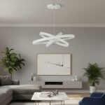 kelvo® NEMESIS KLV-101-0221-V2 Κρεμαστό Φωτιστικό Οροφής LED 120W 12000lm 180° AC 220-240V IP20 Ρυθμιζόμενο Λευκό CCT με Χειριστήριο από 2700K έως 6000K Dimmable – Lumileds SMD Chip – Λευκό Ματ – Μ80 x Π80 x Υ80cm – 3 Χρόνια Εγγύηση