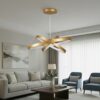 kelvo® NEMESIS KLV-101-0222-V2 Κρεμαστό Φωτιστικό Οροφής LED 120W 12000lm 180° AC 220-240V IP20 Ρυθμιζόμενο Λευκό CCT με Χειριστήριο από 2700K έως 6000K Dimmable – Lumileds SMD Chip – Χρυσό Πλατίνα – Μ80 x Π80 x Υ80cm – 3 Χρόνια Εγγύηση